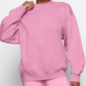 Skims Bubblegum Pink Crewneck Sweatshirt
